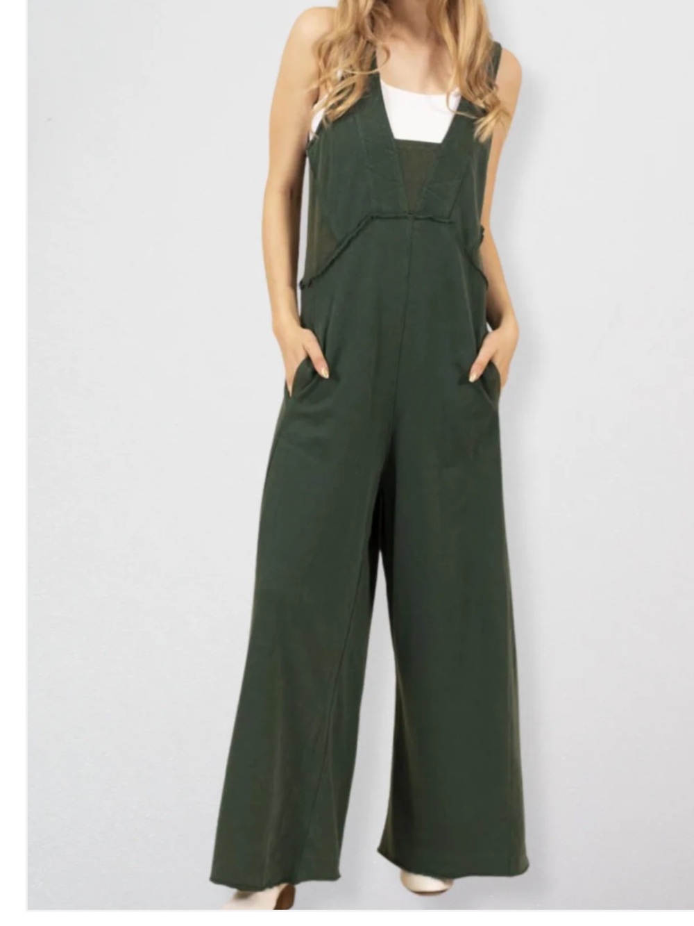 Blue Velvet NWOT womans boho wide leg jumpsuit size M
